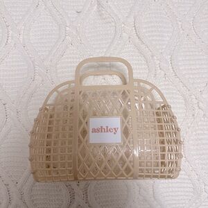 Personalized tote - Ashley woven plastic basket